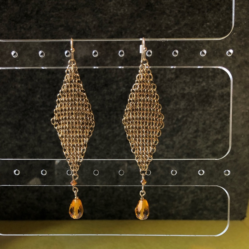 Kenneth Cole soft gold Mesh Drop Earrings